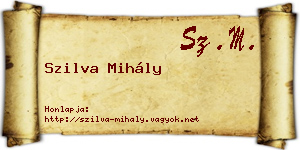 Szilva Mihály névjegykártya